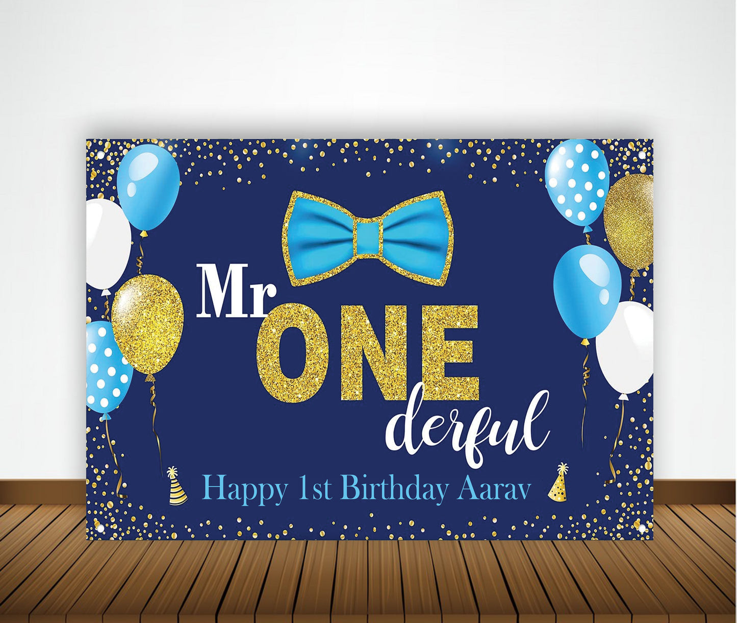 First Birthday Party Backdrop Decoration for Boys