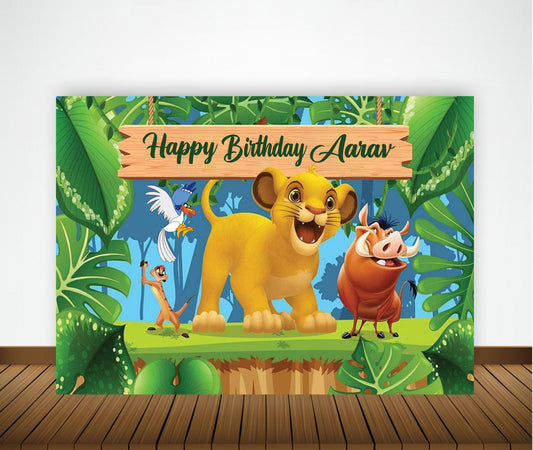 The Lion King Theme Birthday Party Backdrop