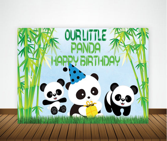Panda Theme Birthday Party Backdrop