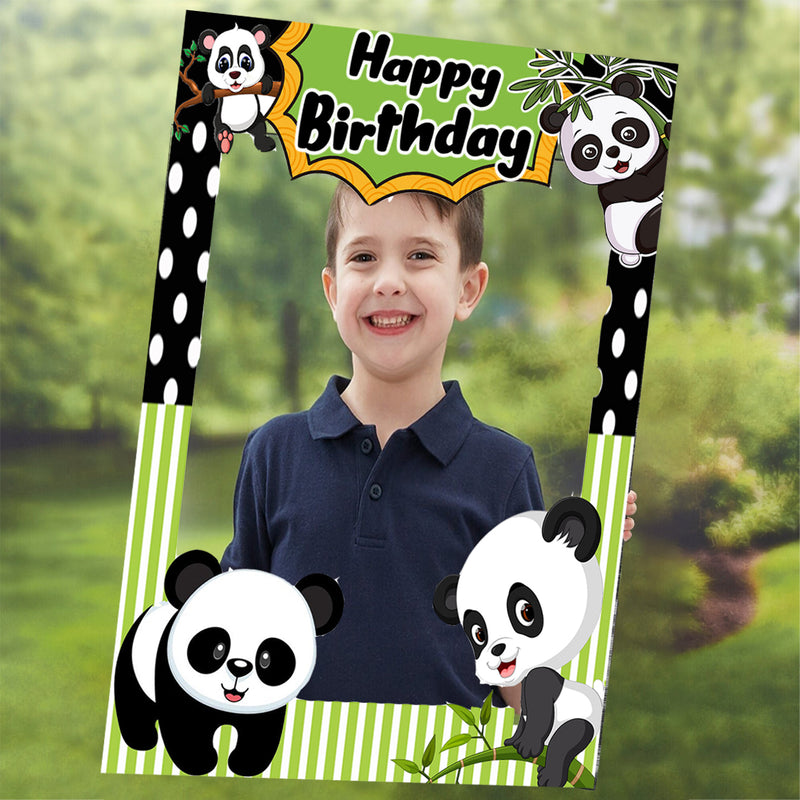 Panda Theme Birthday Party Selfie Photo Booth Frame