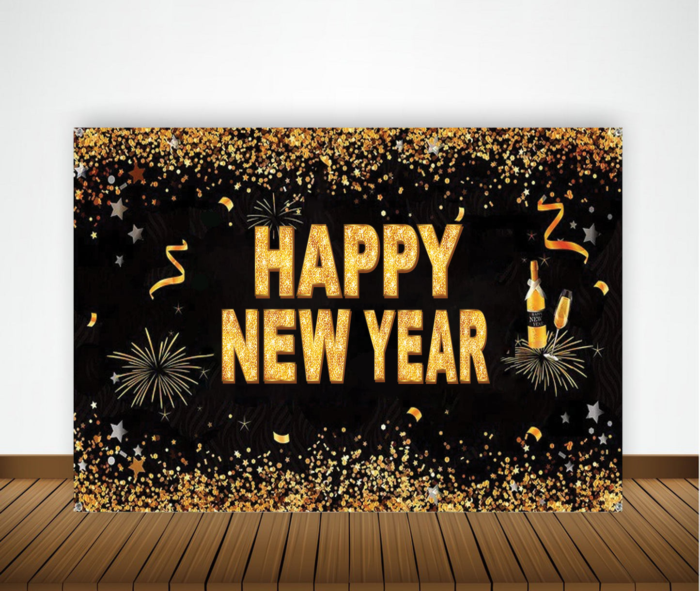 New Year Party Backdrop for Decoration