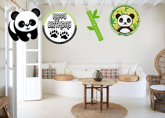 Panda Theme Birthday Party Hangings