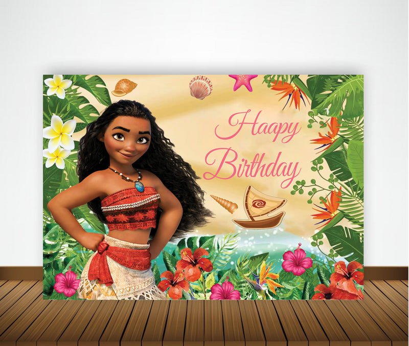 Moana Theme Birthday Party Backdrop