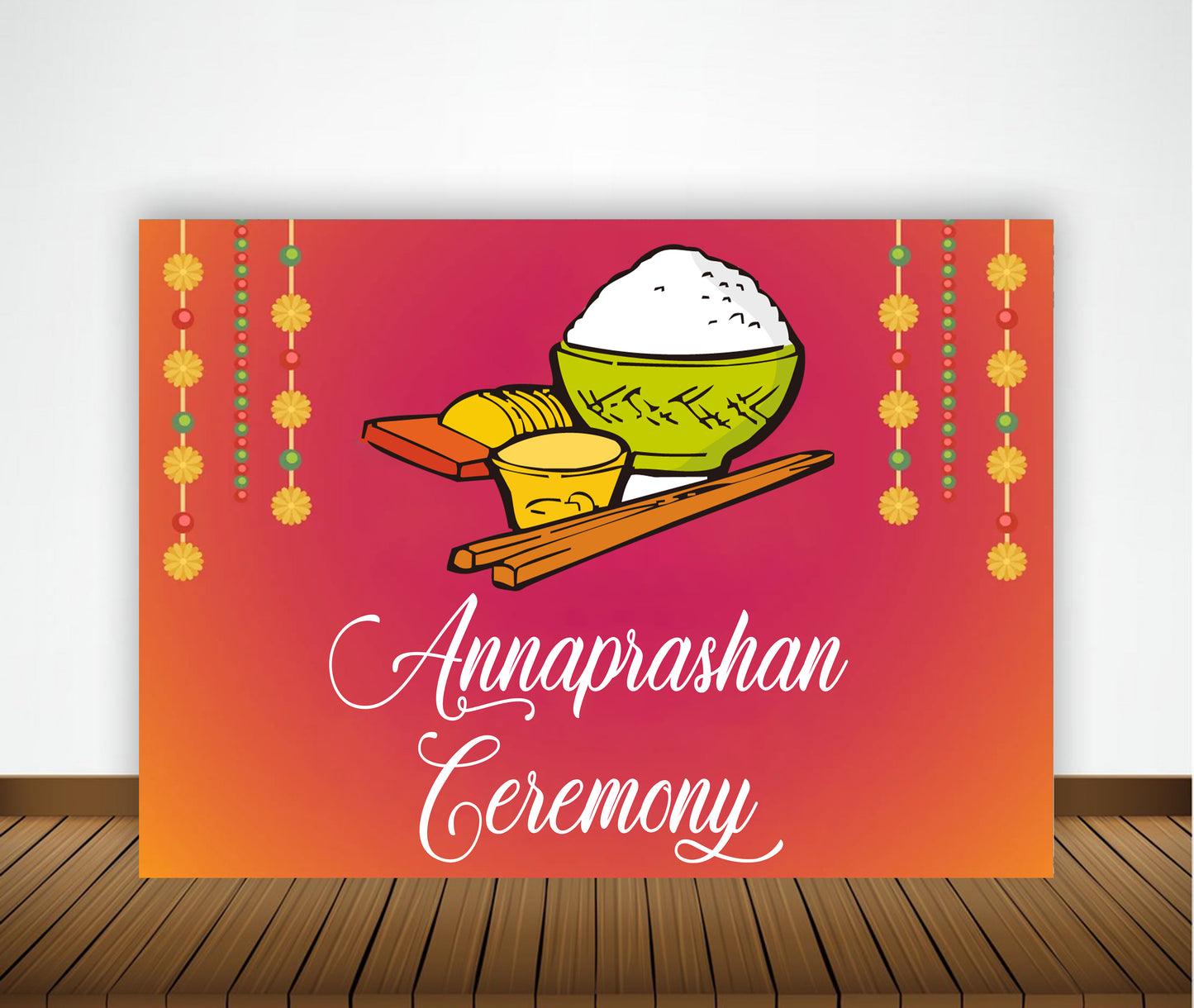 Annaprashan Ceremony Decoration Backdrop Banner For Kids