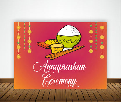 Annaprashan Ceremony Decoration Backdrop Banner For Kids
