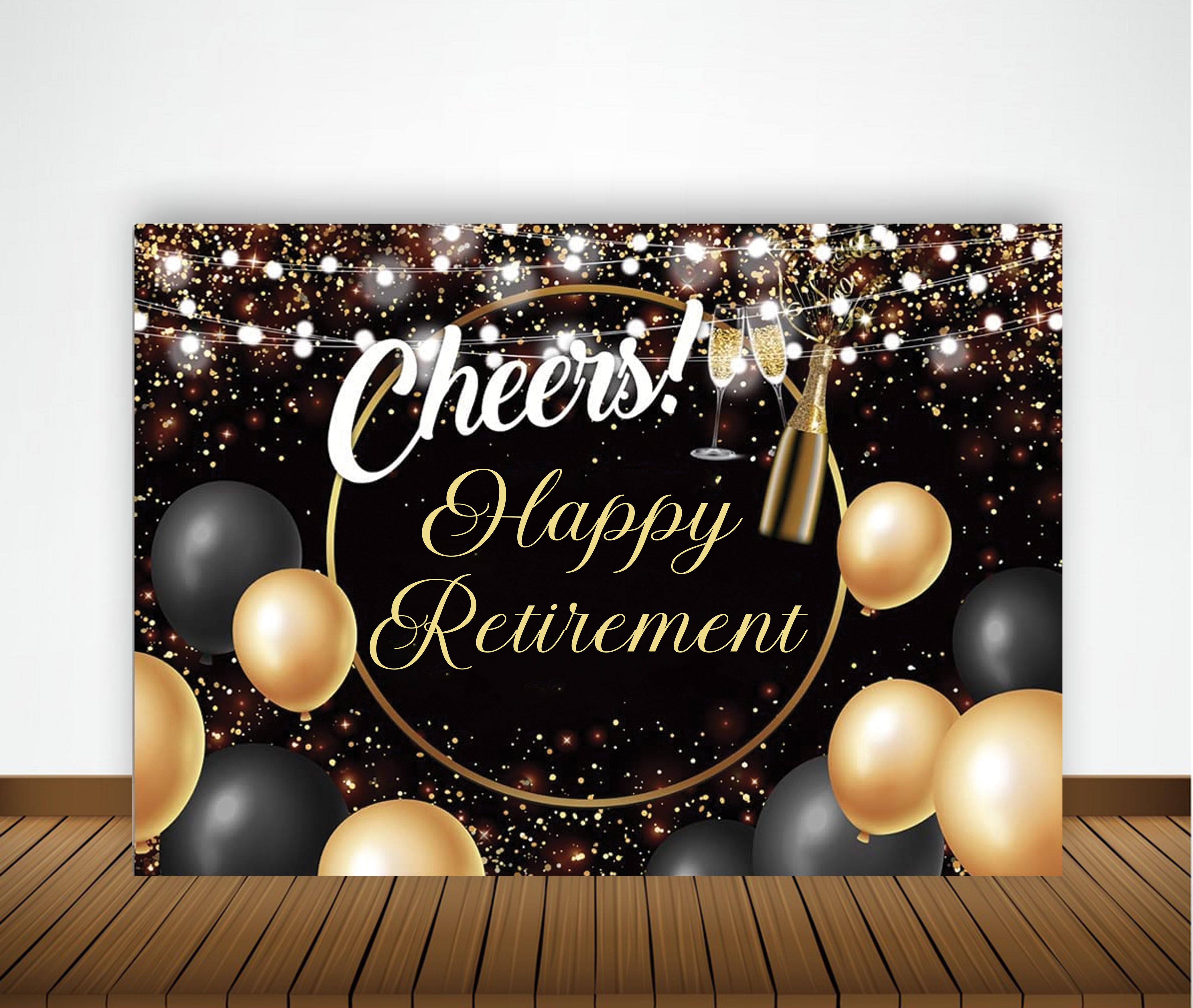 Buy Retirement Party Decoration Backdrop | Party Supplies ...