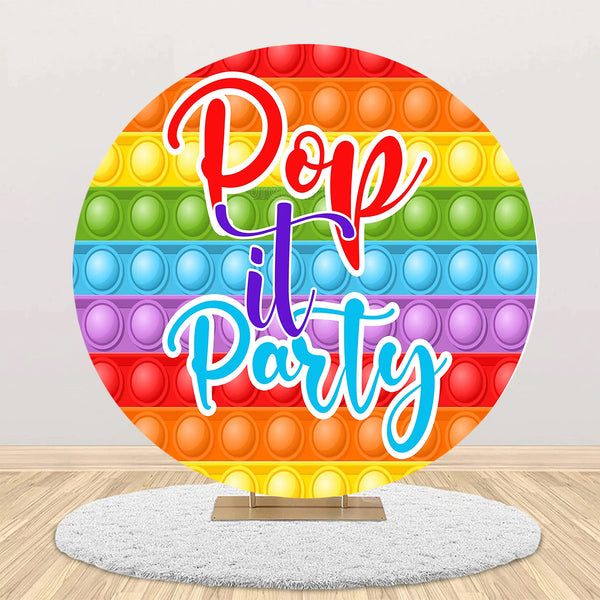 Pop It Theme Birthday Party Backdrop 