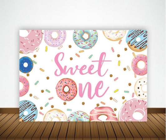 One is Fun First Birthday Party Backdrop For girls