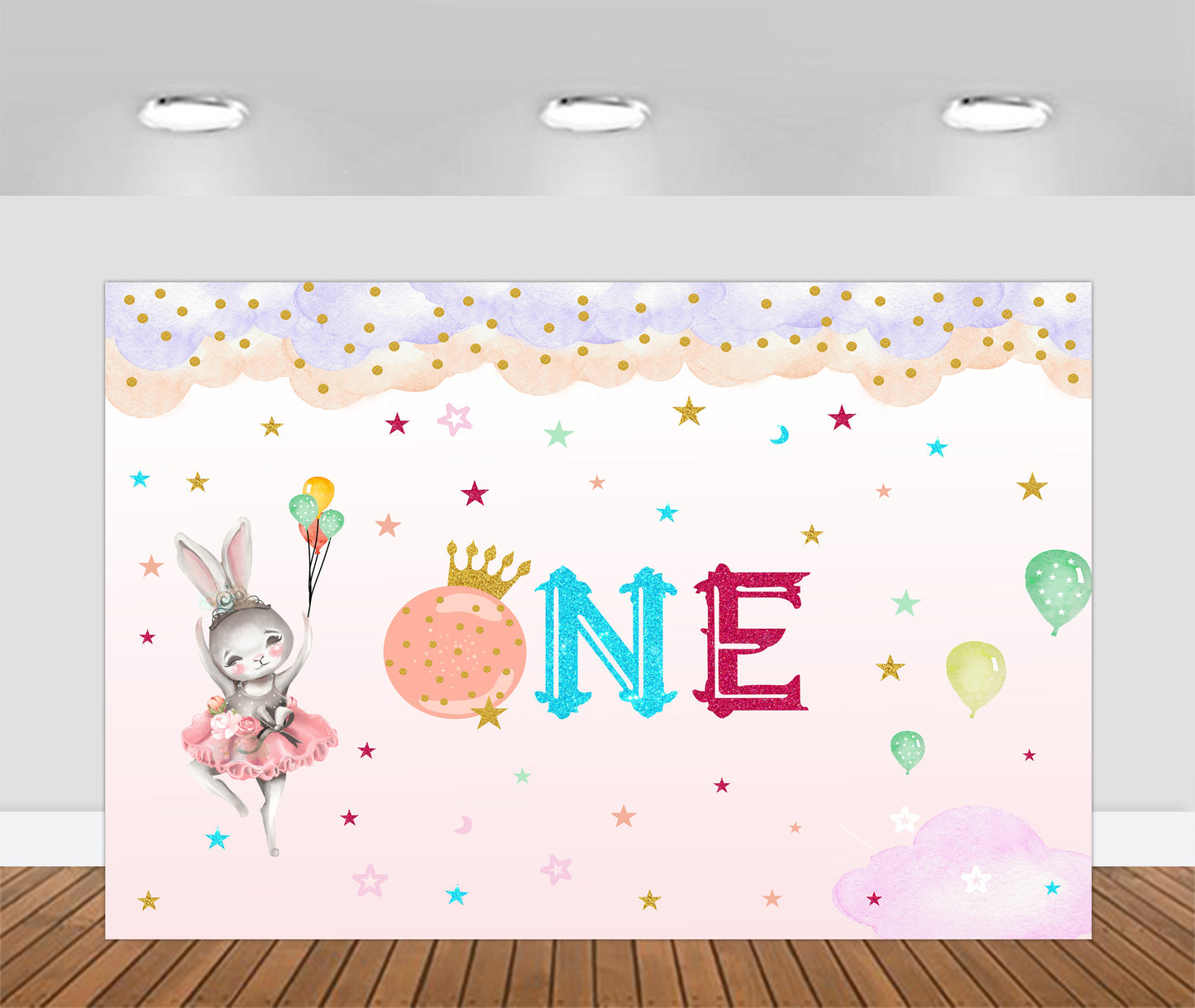 Some Bunny Is One Birthday Party Backdrop