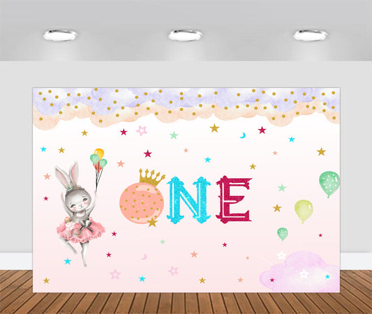 Some Bunny Is One Birthday Party Backdrop