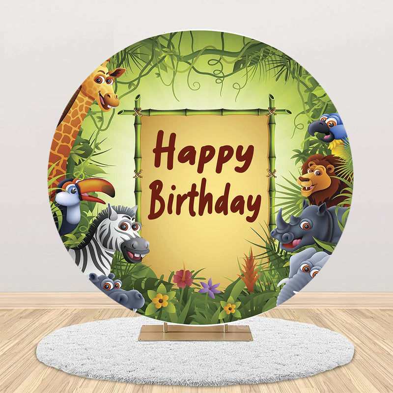 Jungle Theme Birthday Party Backdrop