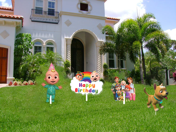 Cocomelon Theme Birthday Party Cutouts
