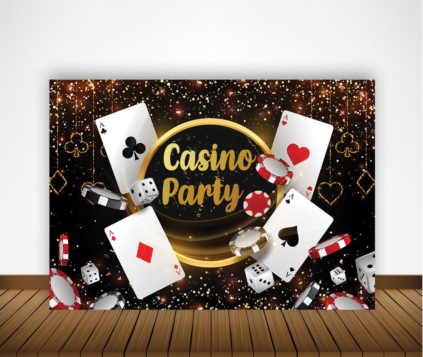 Casino Party Backdrop For Card Party Decoration