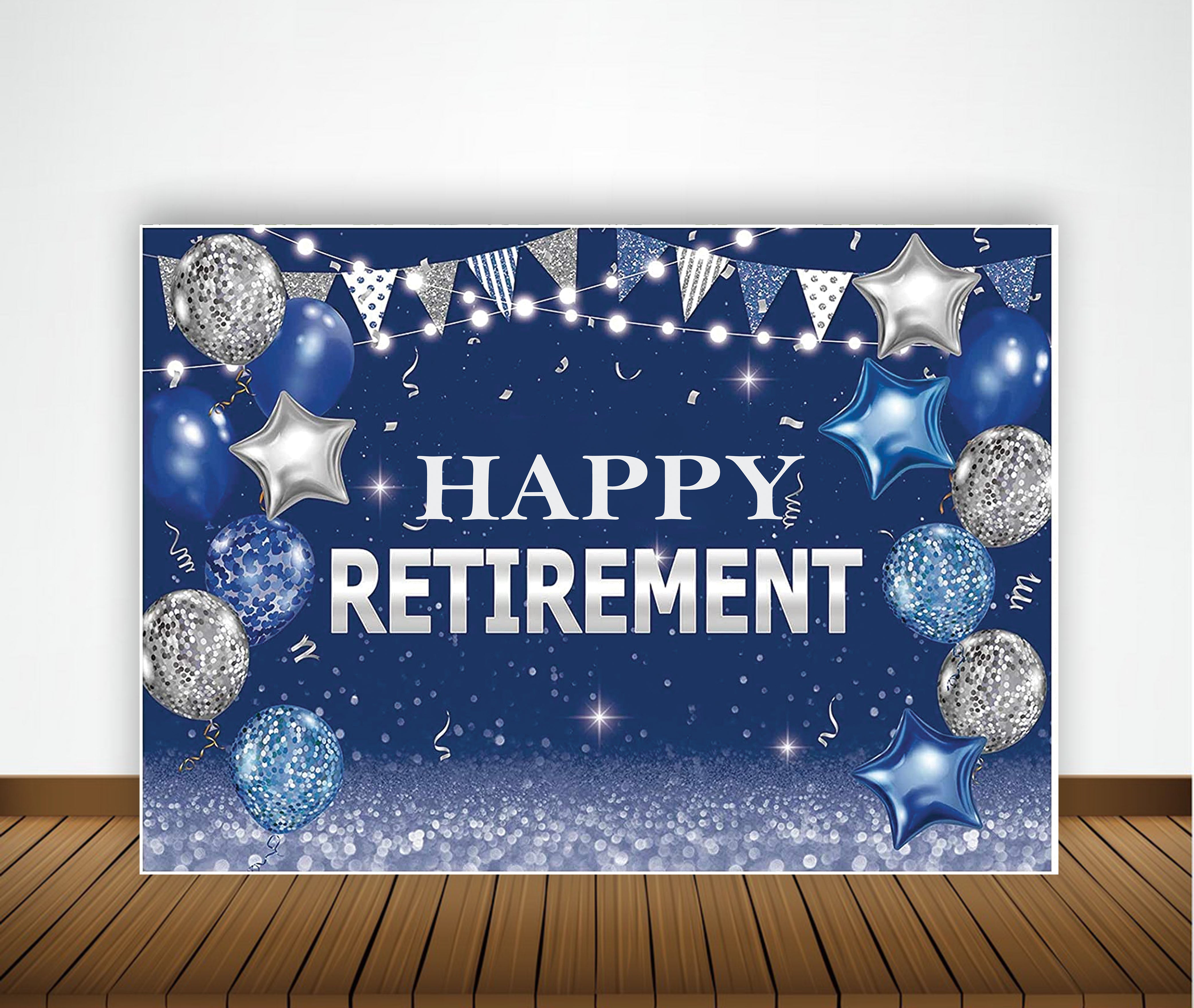 Buy Retirement Party Decoration Backdrop | Party Supplies ...