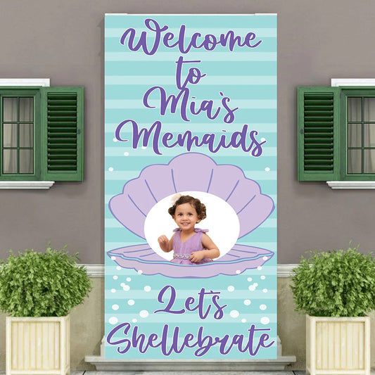Mermaid Customized Welcome Banner Roll up Standee (with stand)