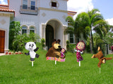 Masha and The Bear Theme Birthday Party Cutouts