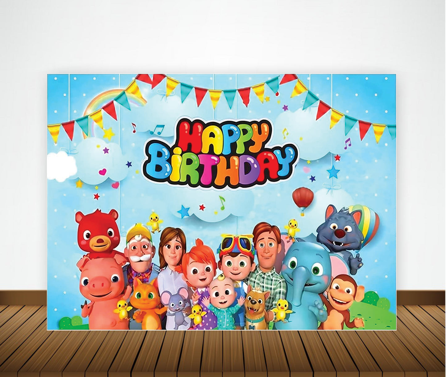 Cocomelon Theme Birthday Party Backdrop