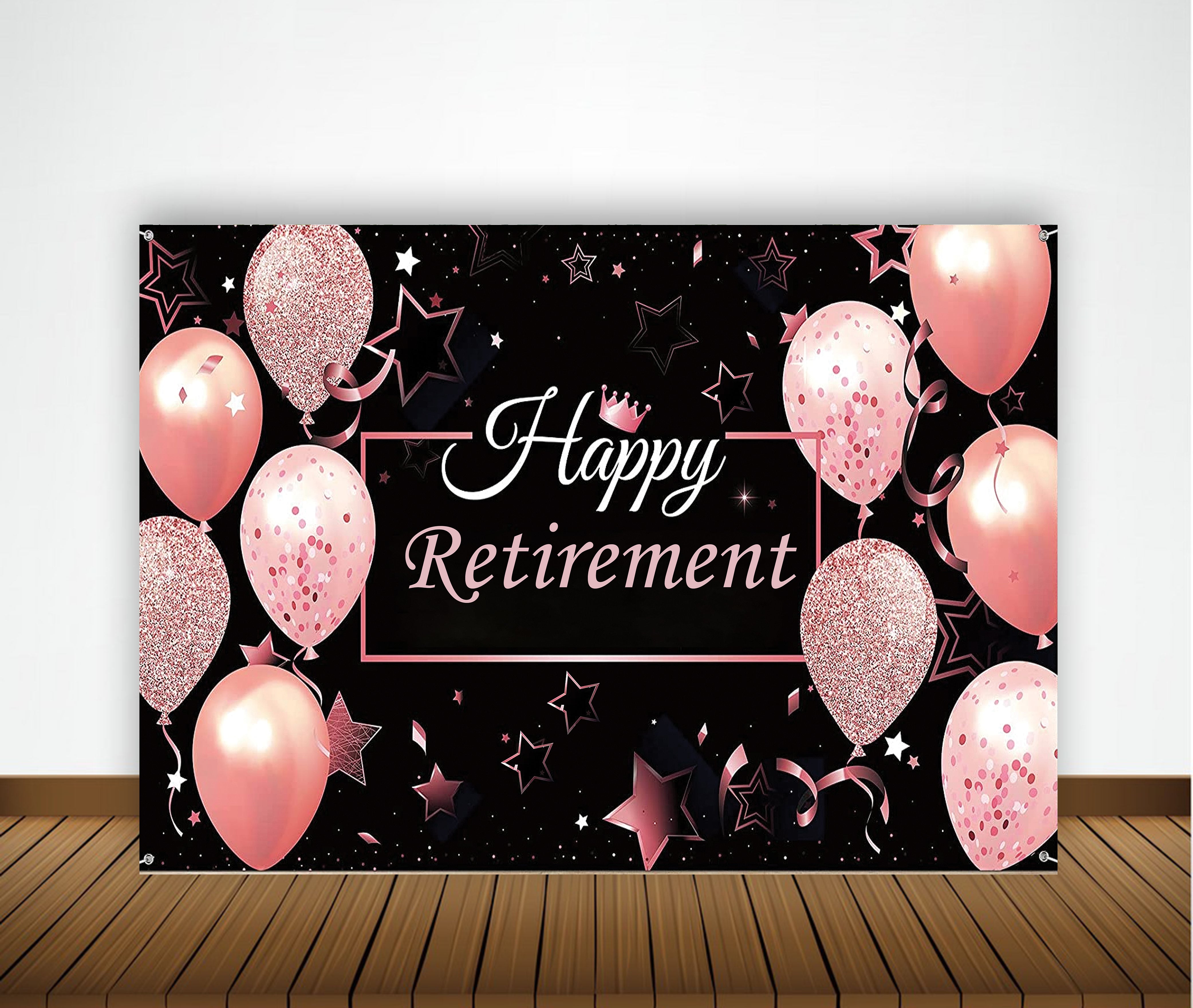 Buy Retirement Party Decoration Backdrop | Party Supplies ...