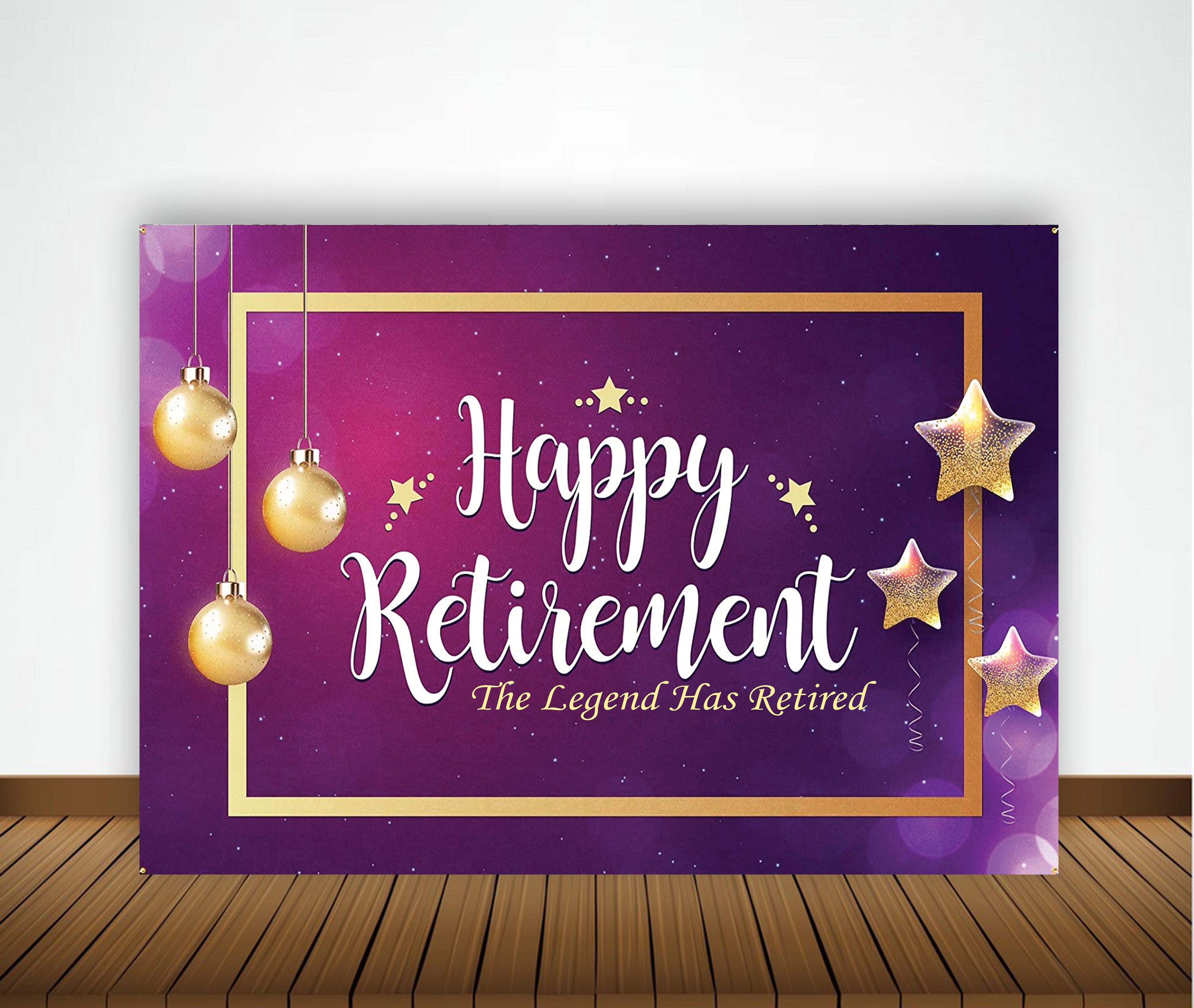 Buy Retirement Party Decoration Backdrop | Party Supplies ...