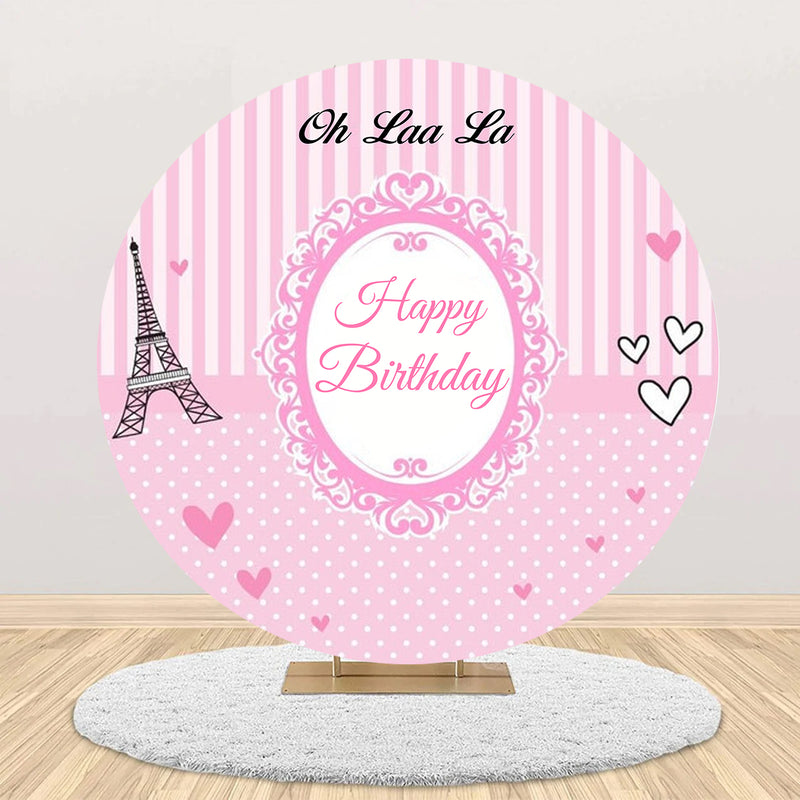 Oh La La Paris Theme Birthday Party Backdrop 