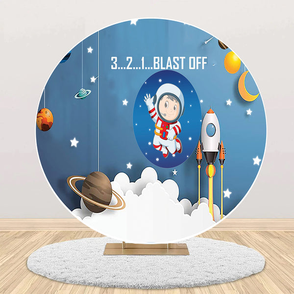 Space Theme Birthday Party Backdrop