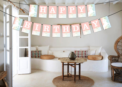 Unicorn Theme Birthday Party Banner for Decoration