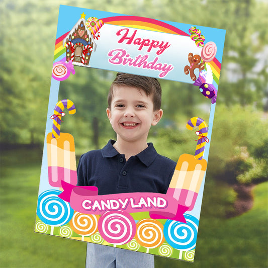 Candy Land Theme Birthday Party Selfie Photo Booth Frame