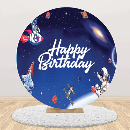 Space Theme Birthday Party Backdrop