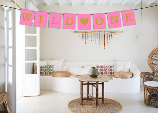 Wild One Birthday Party Banner for Decoration