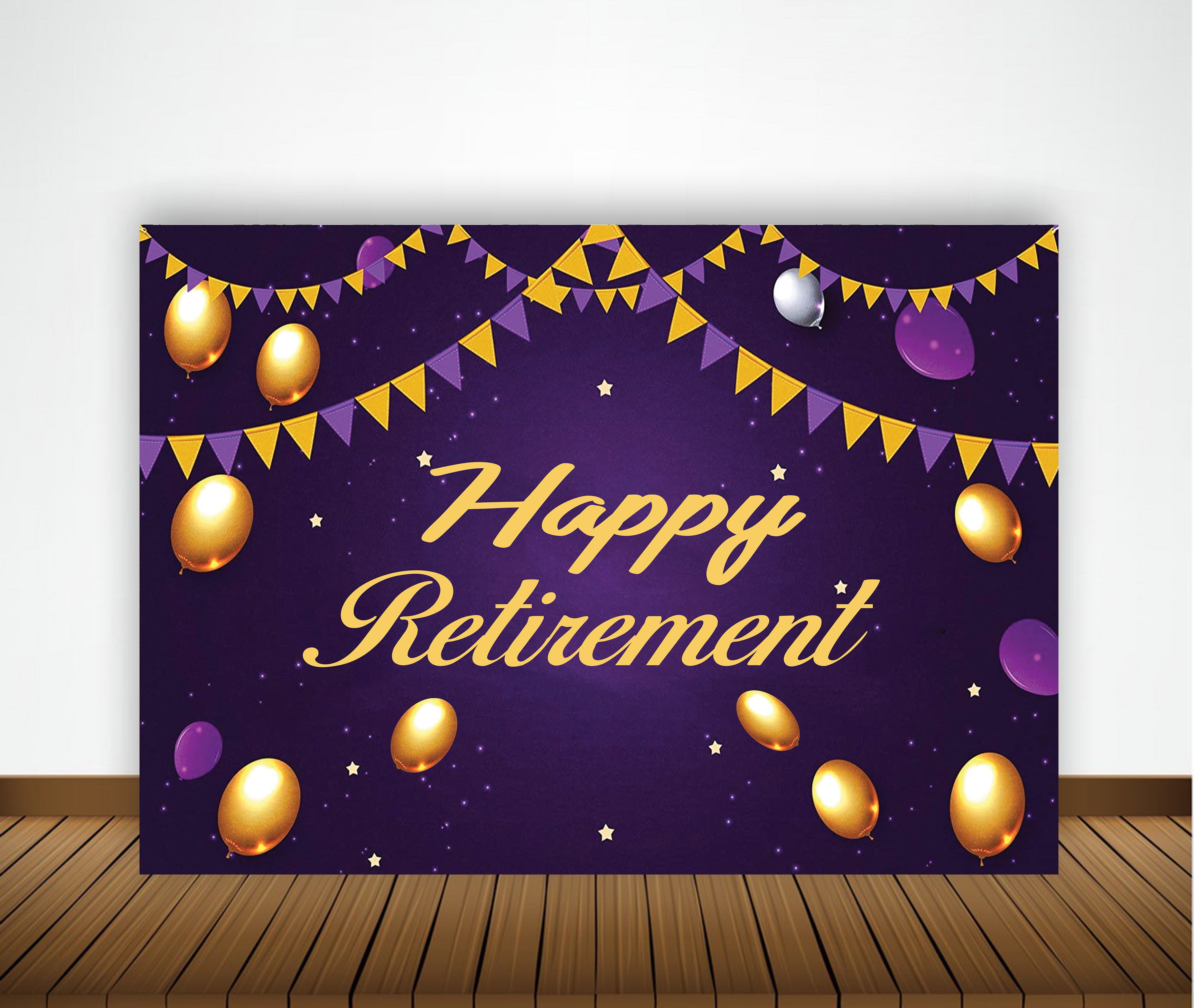 Buy Retirement Party Decoration Backdrop | Party Supplies ...