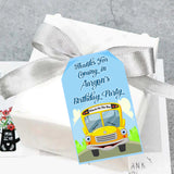 Wheels on the Bus Theme Birthday Party Thank You Gift Tags