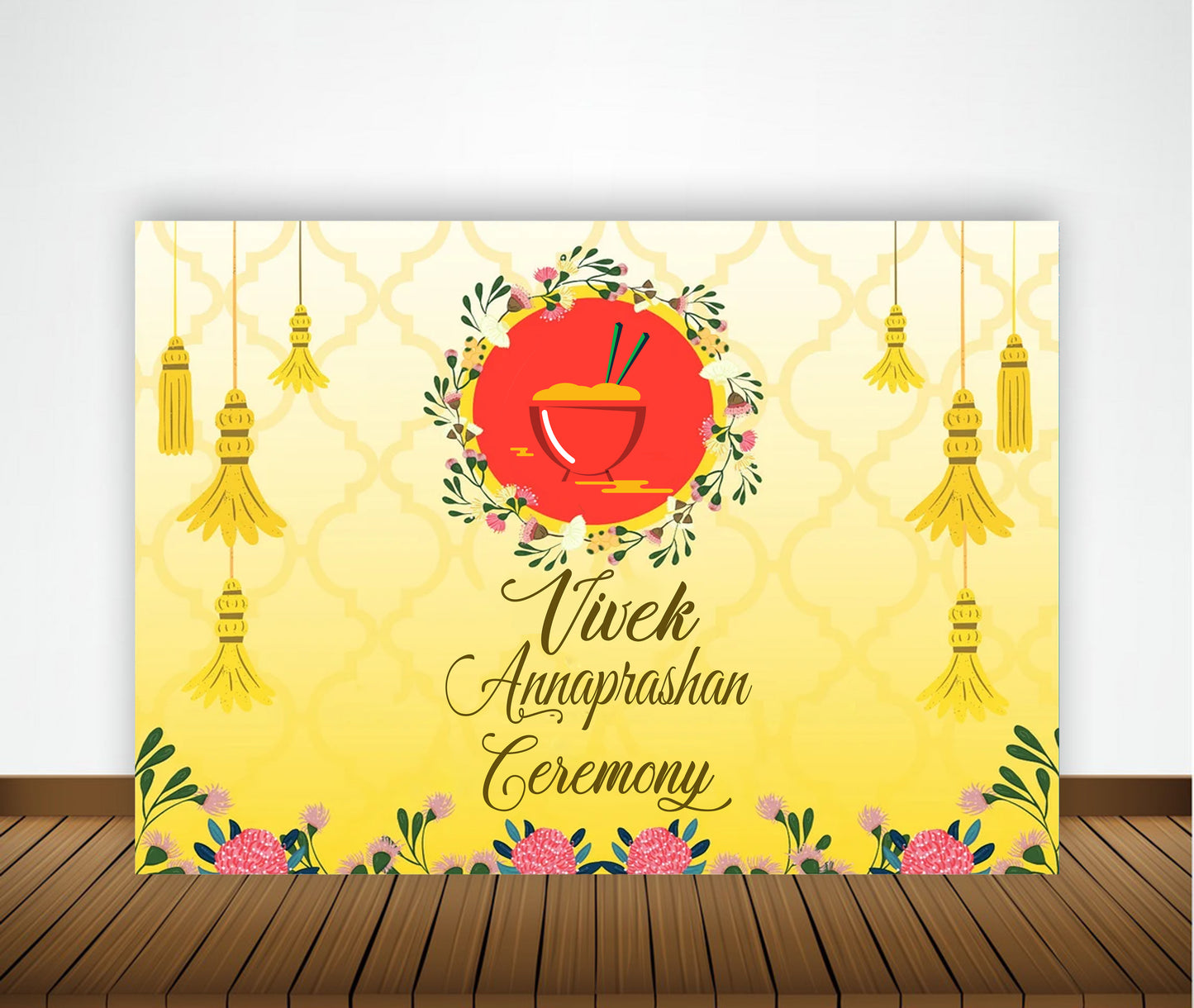 Annaprashan Ceremony Decoration Backdrop Banner For Kids