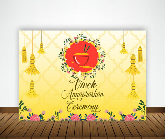 Annaprashan Ceremony Decoration Backdrop Banner For Kids