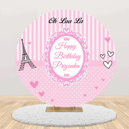 Oh La La Paris Theme Birthday Party Backdrop 