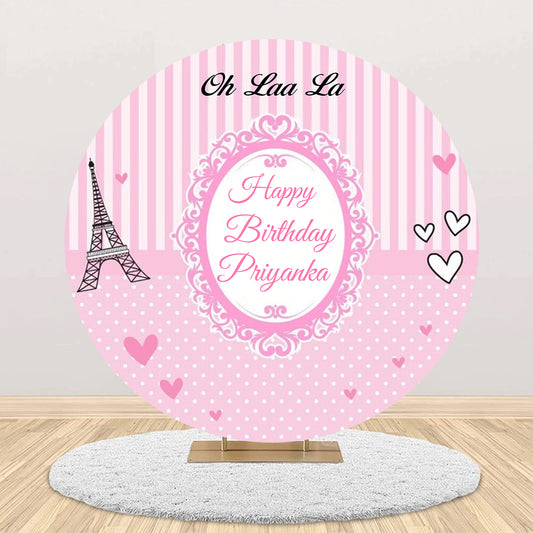 Oh La La Paris Theme Birthday Party Backdrop 