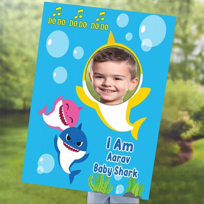 Baby Shark Theme Birthday Party Selfie Photo Booth Frame