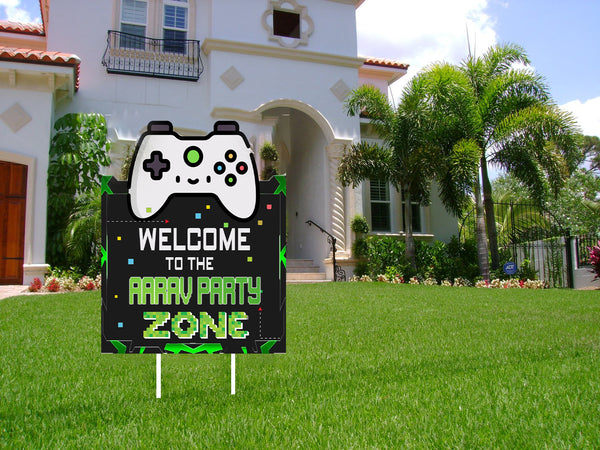 Gaming Theme Birthday Party Welcome Board