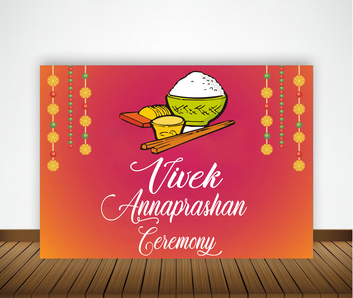 Annaprashan Ceremony Decoration Backdrop Banner For Kids