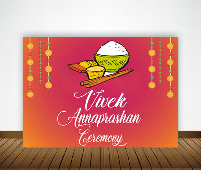 Annaprashan Ceremony Decoration Backdrop Banner For Kids