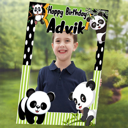 Panda Theme Birthday Party Selfie Photo Booth Frame