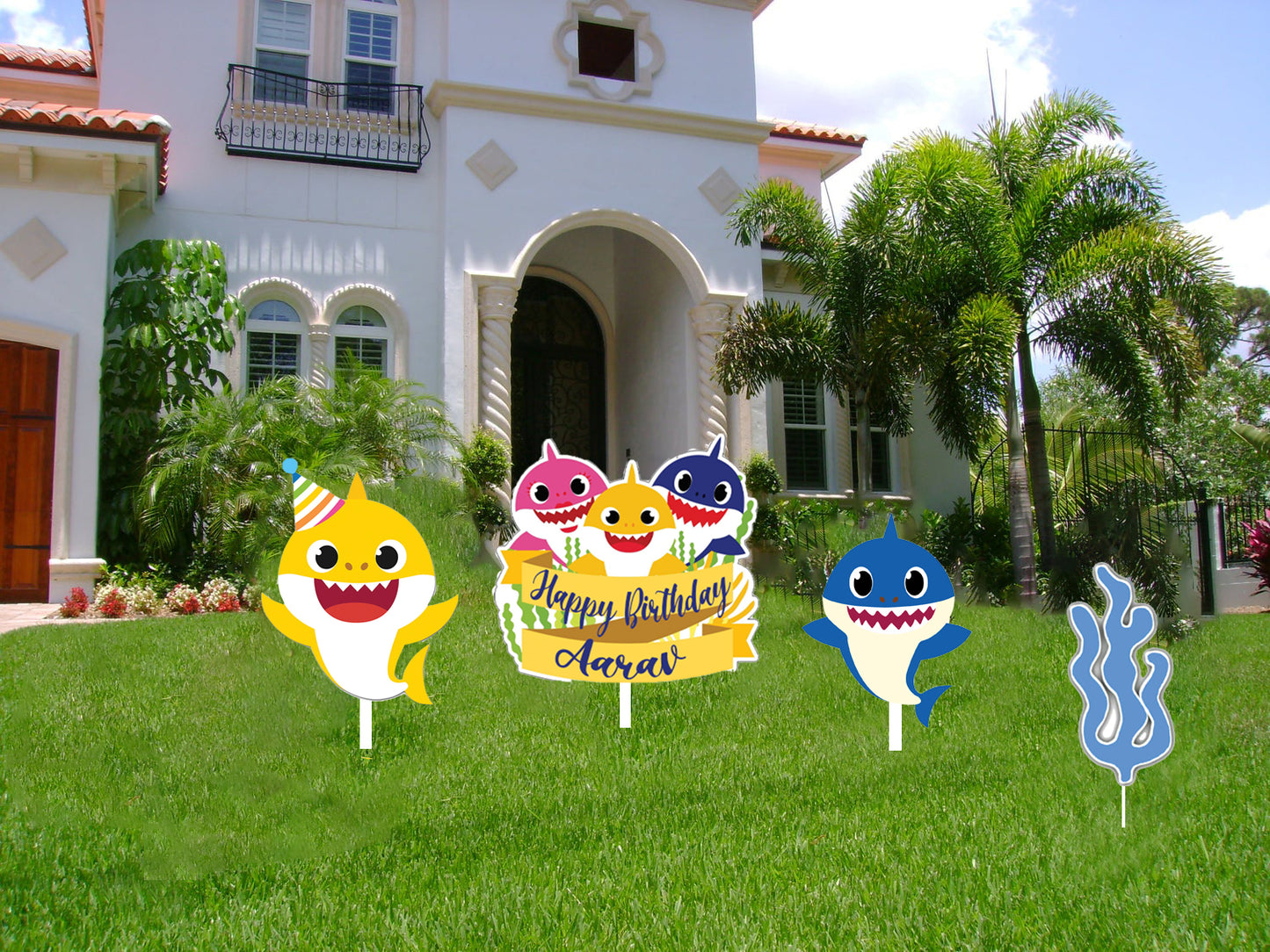 Baby Shark Theme Birthday Party Cutouts