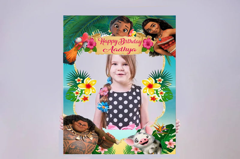 Moana Theme Birthday Party Selfie Photo Booth Frame