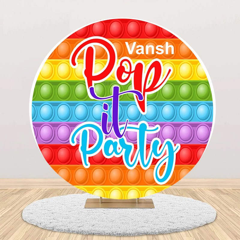 Pop It Theme Birthday Party Backdrop 