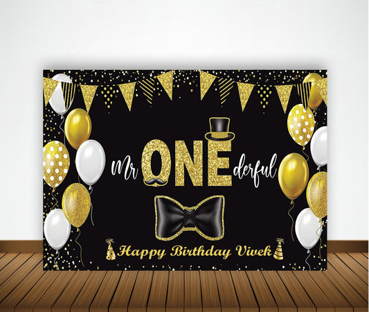 First Birthday Party Backdrop Decoration for Boys