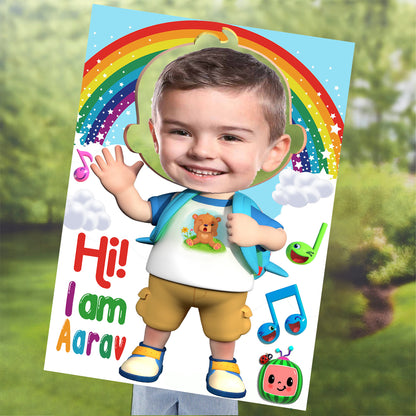 Cocomelon Theme Birthday Party Selfie Photo Booth Frame