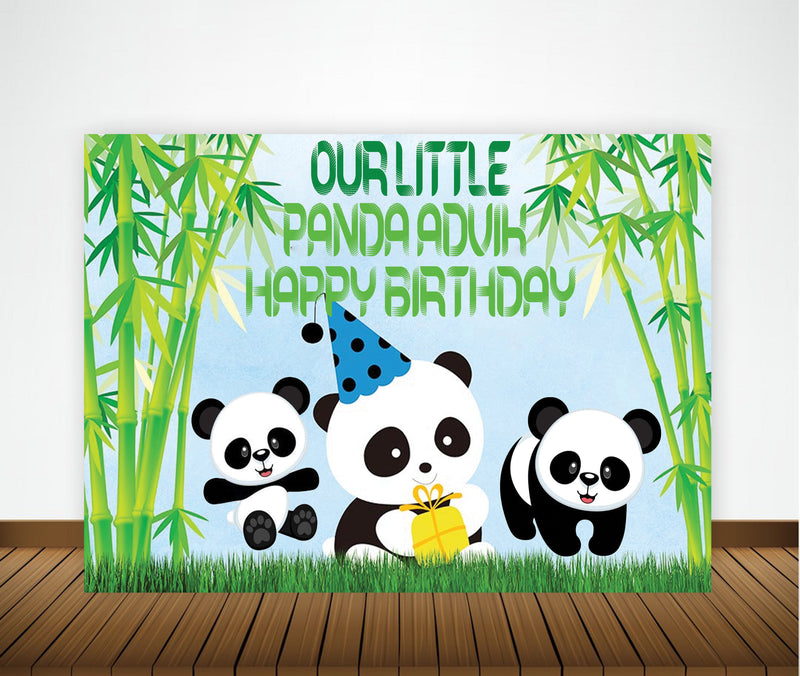 Panda Theme Birthday Party Backdrop