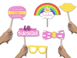 Sunshine Theme Birthday Party Photo Booth Props Kit