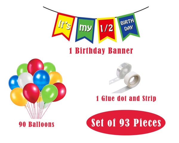 Half Birthday Party Decoration Kit