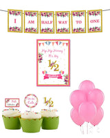 Half Birthday Decoration Party Supplies for Girls