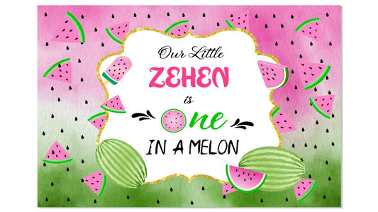 Personalize 1st Birthday Backdrop Banner